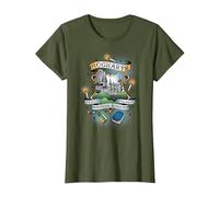 Harry Potter Crest Glow T-Shirt, Women, Olive Green, Medium