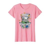 Harry Potter Crest Glow T-Shirt, Women, Pink, X-Small