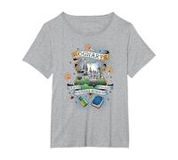 Harry Potter Crest Glow T-Shirt, Women's Plus, Heather Grey, 3X