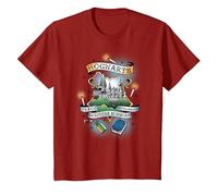 Harry Potter Crest Glow T-Shirt, Youth, Cranberry Red, X-Small