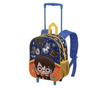 Harry Potter Crest-Small 3D Backpack with Wheels, Orange, 13 x 26 x 34 cm, Capacity 12.5 L