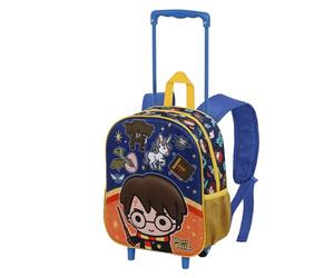 Harry Potter Crest-Small 3D Backpack with Wheels, Orange, 13 x 26 x 34 cm, Capacity 12.5 L