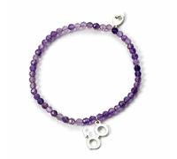 Harry Potter Semi Precious Stone Lightning Bolt Glasses Charm - Sterling Silver / Copper / Crystal