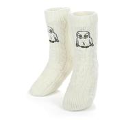 Harry Potter Cuddly Socks Hedwig White - Fluffy Stopper Socks for Women and Adults - Non-Slip Owl Socks Size 38-43
