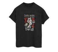 Harry Potter Dark Mark Cotton Boyfriend T-Shirt In Black Black