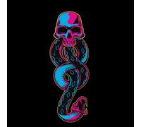 Harry Potter Dark Mark Neon Men's T-Shirt - Black - 4XL