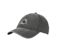 Harry Potter Deathly Hallows Pigment Dye Adult Adjustable Slide Charcoal Grey Cap