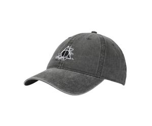 Harry Potter Deathly Hallows Pigment Dye Adult Adjustable Slide Charcoal Grey Cap