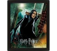 Pyramid International Harry Potter 3D Lenticular Poster of Deathly Hallows Snape 25cm x 20cm x 1.3cm in Box Frame - Official Merchandise, Black