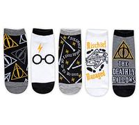 Harry Potter Deathly Hallows Solemnly Swear Juniors/Womens 5 Pack Ankle Socks
