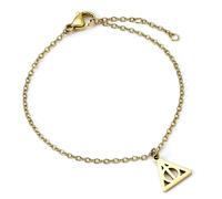 Harry Potter Deathly Hallows Stainless Steel Gold Chain Bracelet