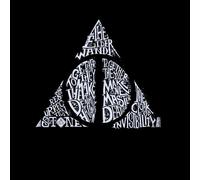 Harry Potter Deathly Hallows Text Men's T-Shirt - Black - 3XL