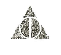 Harry Potter Deathly Hallows Text Sweatshirt - White - L