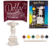 Harry Potter Dobby Model Painting Set for Kids - Paint Your Own Dobby Figure Statue with 6 Paints, Brush & Display Scene - Arts & Crafts Character Painting Activity Gifts - for Children Aged 6+