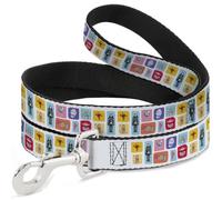 Harry Potter Dog Leash | Harry Potter Honeydukes Icons Collage White Multi Color Durable Stylish For Walks