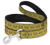 Harry Potter Dog Leash | Harry Potter Hufflepuff House Pride Banner Yellow Gray Durable Stylish For Walks