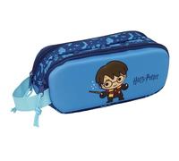 HARRY POTTER - Double 3D Pencil Case, Children's Pencil Case, Ideal for School Age Children, Comfortable and Versatile, Quality and Resistance, 21 x 6 x 8 cm