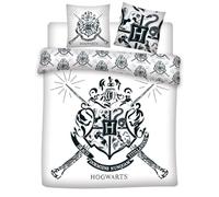 Harry Potter Double Bedding Set, Double Duvet Cover 240 x 220 cm + 2 Pillowcases 65 x 65 cm, Polycotton