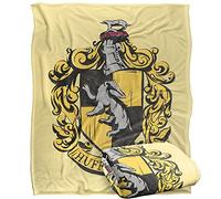 HARRY POTTER Drawn Hufflepuff Crest Officially Licensed Silky Touch Super Soft Throw Blanket 152 x 127 cm