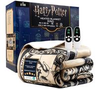 Harry Potter Electric Blanket 230x265cm, King Size Soft & Luxurious Sherpa Fleece Heated Blanket, 9 Heat Settings & 12-Hour Auto-Off Timer (Multi Harry Potter, King UK)