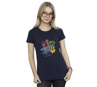 Harry Potter Emblems H Spray Cotton T-Shirt In Navy Navy M