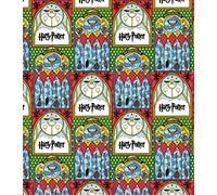 Harry Potter Fabric - Stained Glass Broomsticks - Fabric by The Metre(100% Cotton, Genuine Licensed Fabric, Ideal for Crafts)