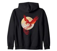 Harry Potter Fawkes Phoenix Rising With The Moon Zip Hoodie