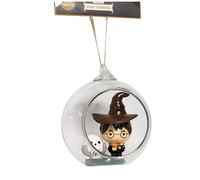 Harry Potter Figural Bauble & Hed wig Glass Baubles, Christmas Tree Hanging Decorations, Magical Xmas Ornaments with String Mount (Ha rry Pot ter & Hed wig Glass Bauble)