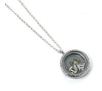 Harry Potter Floating Charm Locket Necklace with 3 charms - Classic Look | - Zinc / Copper / Aluminium