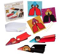 Harry Potter Flying Broom Valentines Day Cards for Kids 28 Card Pack & Envelopes - Fold and Fly Paper Airplane Harry Hermione and Ron - Great for Sc