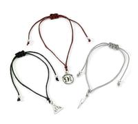 Harry Potter Friendship Bracelet Set of 3 Deathly Hallows Platform 9 3/4 Bolt