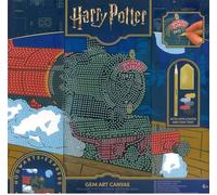 Harry Potter Gem Art Canvas Kit - Officially Licensed Hogwarts Express or Hogwarts Castle Craft Set with Gems Applicator Tray & Adhesive Pad - DIY Diamond Painting Decoration (Hogwarts Express Train)