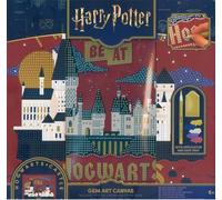 Harry Potter Gem Art Canvas Kit - Officially Licensed Hogwarts Express or Hogwarts Castle Craft Set with Gems Applicator Tray & Adhesive Pad - DIY Diamond Painting Decoration (Hogwarts School)