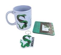 Harry Potter Gift Set with Mug, Coaster and Keyring Set in Harry Potter Presentation Gift Box (ISlytherin Design) 11oz Ceramic Mug - Official Merchandise