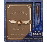 Harry Potter Gifts A5 Notebook Set, Journal with Pen Faux Leather Hardback Diary for Kids Teens Fans Travel Writing School Office Stationery Supplies (Brown Wand Pen)