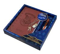 Harry Potter Gifts A5 Notebook Set, Journal with Pen Faux Leather Hardback Diary for Kids Teens Fans Travel Writing School Office Stationery Supplies (Brown UV Pen)