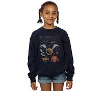 Harry Potter Girls All I Want for Christmas Sweatshirt Navy Blue 9-11 Years