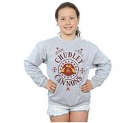 Harry Potter Girl's Chudley Cannons Logo Sweatshirt in Grey | Size: 9 Years Harry Potter Grey 9 Years