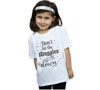 Harry Potter Girl's Don´t Let The Muggles Cotton T-Shirt in White | Size: 5-6 Years Harry Potter White 5-6 Years