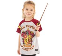 Harry Potter Girls Grey Gryffindor House Crest Short Sleeved T-Shirt - 9-10 Years