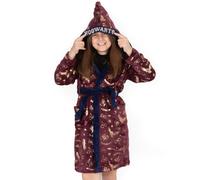Harry Potter Girl's Hedwig All-Over Print Bathrobe | Girls Red | Officially Licensed Merch | Size: 7-8 Years Harry Potter Red 7-8 Years