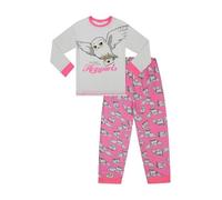 HARRY POTTER Girls Hedwig I Got My Letter From Hogwarts Pink White Long Pyjama Set Kids PJs (13-14 Years)