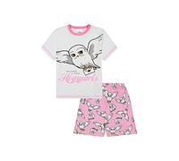 Harry Potter Girls Hedwig I Got My Letter From Hogwarts Short Pyjamas White Pink Kids PJs (7-8 Years)