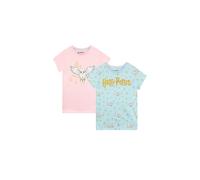 Harry Potter Girl's Hedwig T-Shirt 2 Pack in Baby Blue | Size: 8-9 Years Harry Potter Baby Blue 8-9 Years