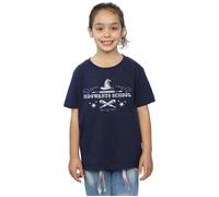 Harry Potter Girl's Hogwarts First Year Cotton T-Shirt in Navy | Size: 7-8 Years Harry Potter Navy 7-8 Years