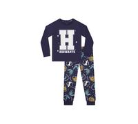 Harry Potter Girl's Hogwarts Long Sleeve Pyjamas in Blue | Size: 6-7 Years Harry Potter Blue 6-7 Years