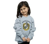 Harry Potter Girls Hufflepuff Crest Sweatshirt Sport Grey 12-13 years