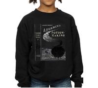 Harry Potter Girl's Hufflepuff Quidditch Team Captain Sweatshirt in Black | Size: 12-13 Years Harry Potter Black 12-13 Years