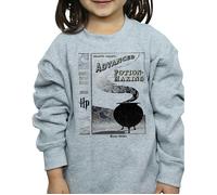 Harry Potter Girl's Hufflepuff Quidditch Team Captain Sweatshirt in Grey | Size: 12-13 Years Harry Potter Grey 12-13 Years