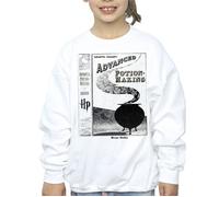 Harry Potter Girl's Hufflepuff Quidditch Team Captain Sweatshirt in White | Size: 7-8 Years Harry Potter White 7-8 Years